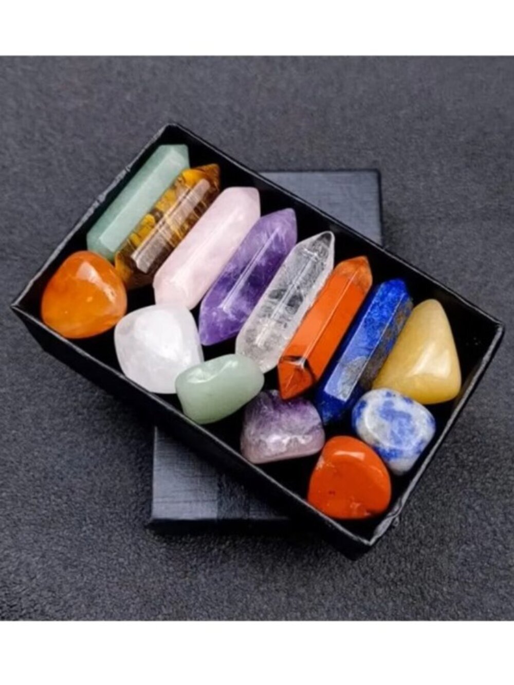 Healing Stones And Crystals Reiki Chakra Meditation Bedroom Décor 14 Pcs Set